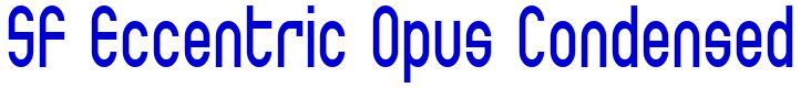 SF Eccentric Opus Condensed шрифт